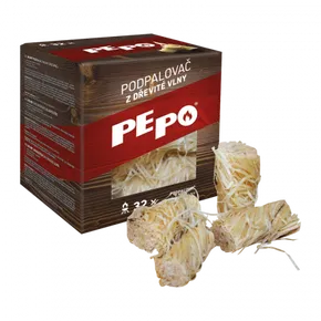 Pe-Po Podpalovač z dřevité vlny 32 podpalů