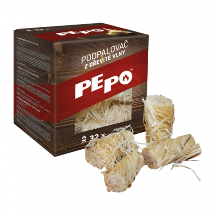 Hlavný obrázok produktu Pe-Po Podpalovač z dřevité vlny 32 podpalů