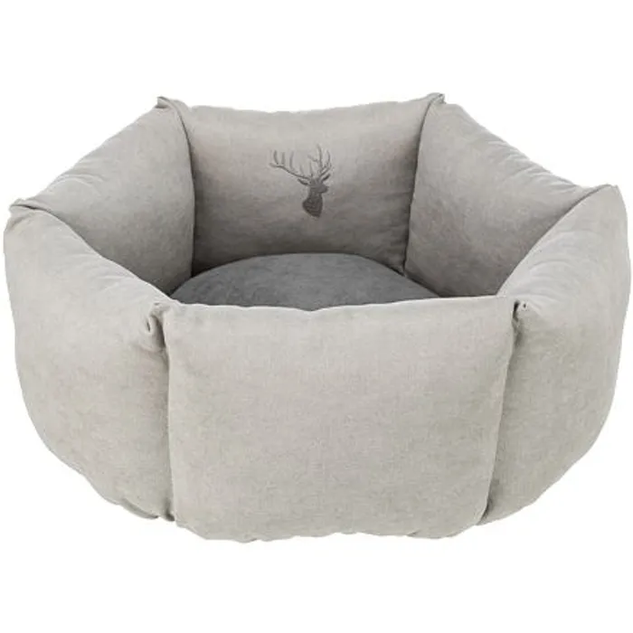 Hlavný obrázok produktu Pelech LENI kulatý s vysokým okrajem, o 55 cm, písková/šedá
