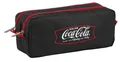 Penál "Coca-Cola", čierna-červená, 2 oddelenia so zipsami, VIQUEL