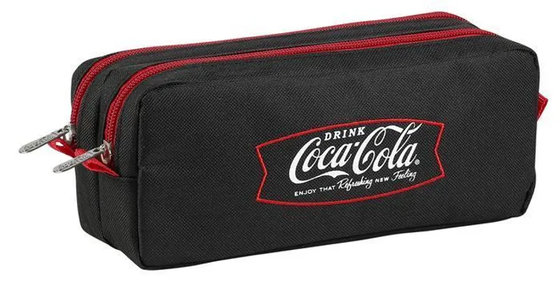 Hlavný obrázok produktu Penál "Coca-Cola", černá-červená, 2 oddělení se zipy, VIQUEL