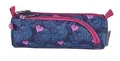Penál "Dobby Pink Heart", šedá-ružová, zip, PULSE