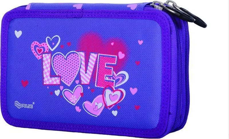 Hlavný obrázok produktu Penál "Love", fialová, dvoupatrový, PULSE