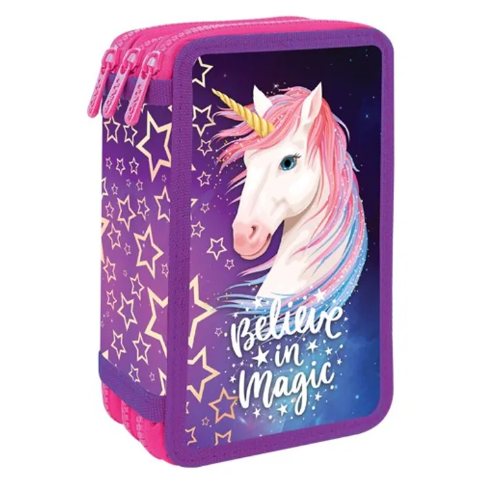 Hlavný obrázok produktu Penál plátěný plný - 3 patrový, 43 dílný - Serie 5 - Believe in Magic