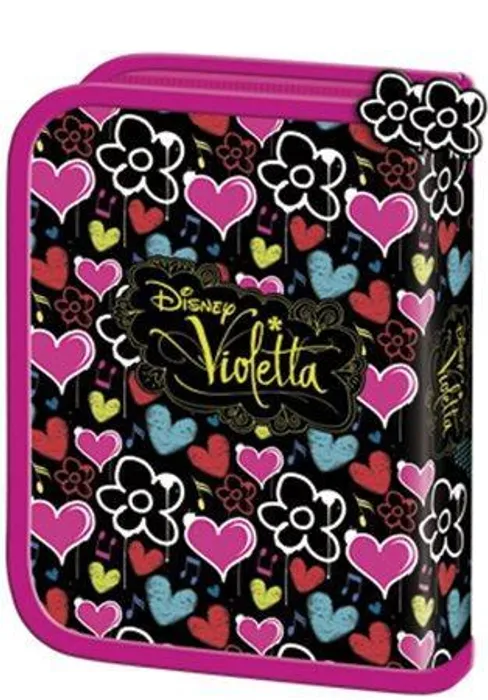 Hlavný obrázok produktu Penál "Violetta", 2 klopy, na zip, UNIPAP, černý