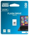 Pendrive, 8 GB, USB 2.0, 20/5 Mb/s, mini, GOODRAM „UPI2“, biely