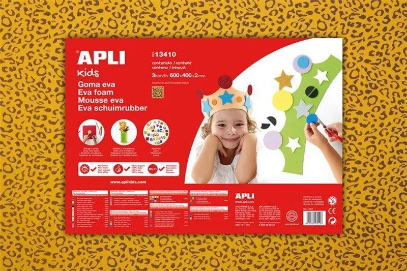 Hlavný obrázok produktu Pěnová guma "Eva sheets", leopardí motiv, 400x600x2 mm, APLI