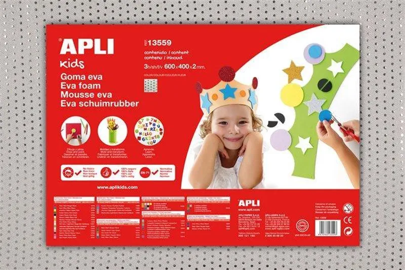 Hlavný obrázok produktu Pěnová guma "Eva sheets", stříbrná se třpytícimi tečkami, 400x600 mm, APLI