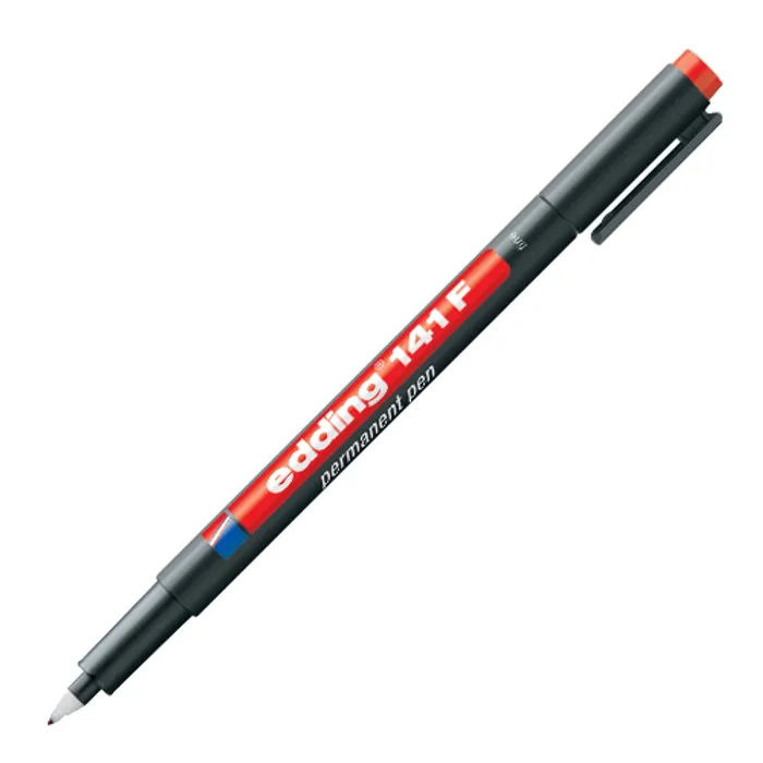 Hlavný obrázok produktu Permanentní popisovač "141 F", červená, OHP, 0,6mm, EDDING