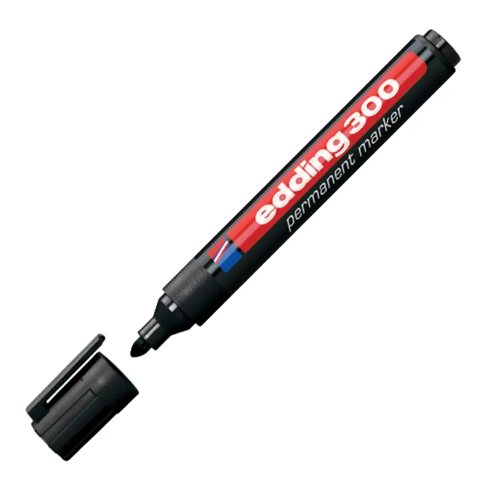 Hlavný obrázok produktu Permanentní popisovač "300", černá, 1,5-3mm, kuželový hrot, EDDING