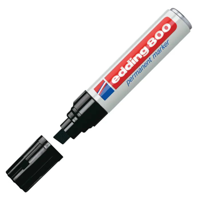 Hlavný obrázok produktu Permanentní popisovač "800", černá, 4-12mm, klínový hrot, EDDING