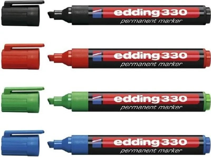 Hlavný obrázok produktu Permanentní popisovač "ED 330", mix barev, 1-5mm, klínový hrot, EDDING