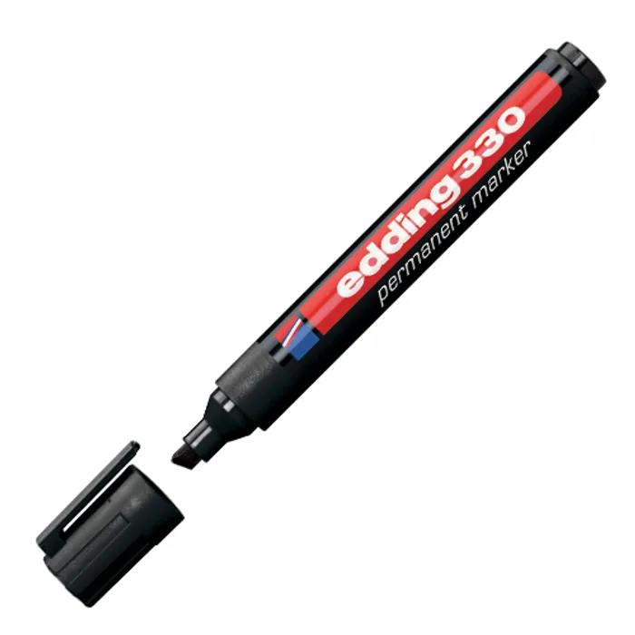 Hlavný obrázok produktu Permanentní popisovač "ED 330", černá, 1-5mm, klínový hrot, EDDING