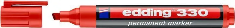 Hlavný obrázok produktu Permanentní popisovač "ED 330", červená, 1-5mm, klínový hrot, EDDING