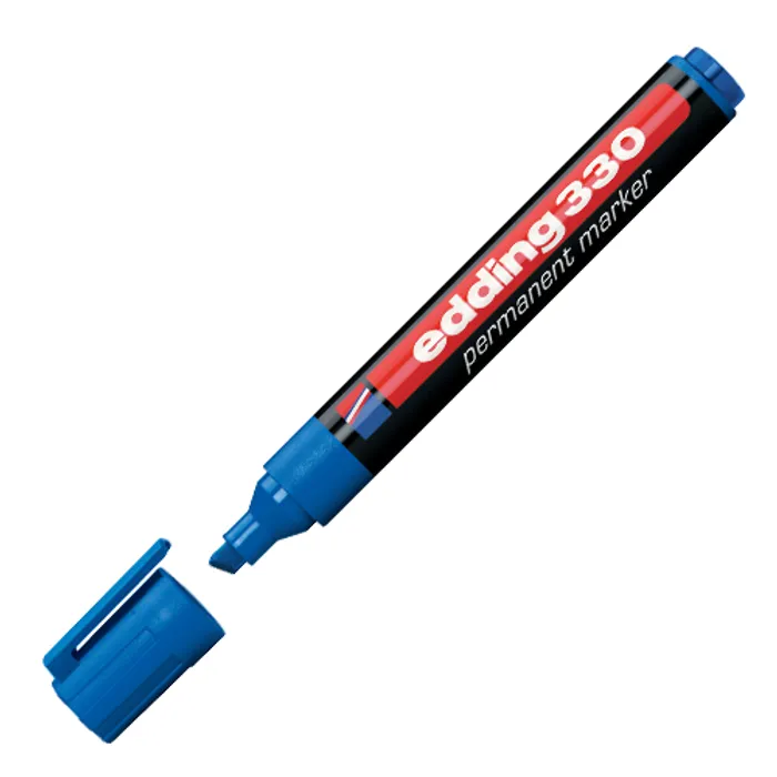 Hlavný obrázok produktu Permanentní popisovač "ED 330", modrá, 1-5mm, klínový hrot, EDDING