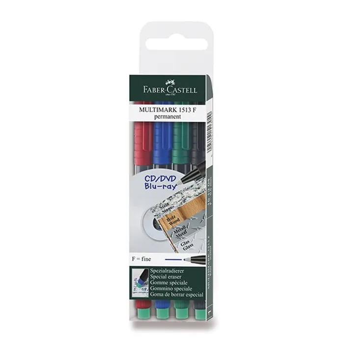 Hlavný obrázok produktu Permanentní popisovač Faber-Castell 1513 F 4 barvy