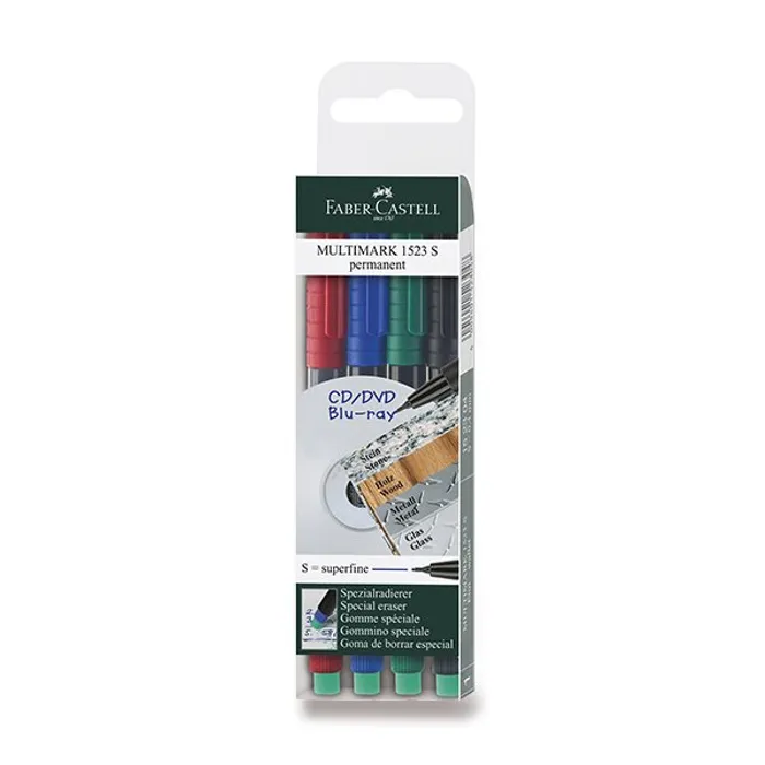 Hlavný obrázok produktu Permanentní popisovač Faber-Castell 1523 S 4 barevy