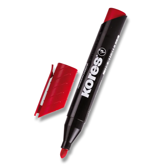 Hlavný obrázok produktu Permanentní popisovač Kores K-Marker červený