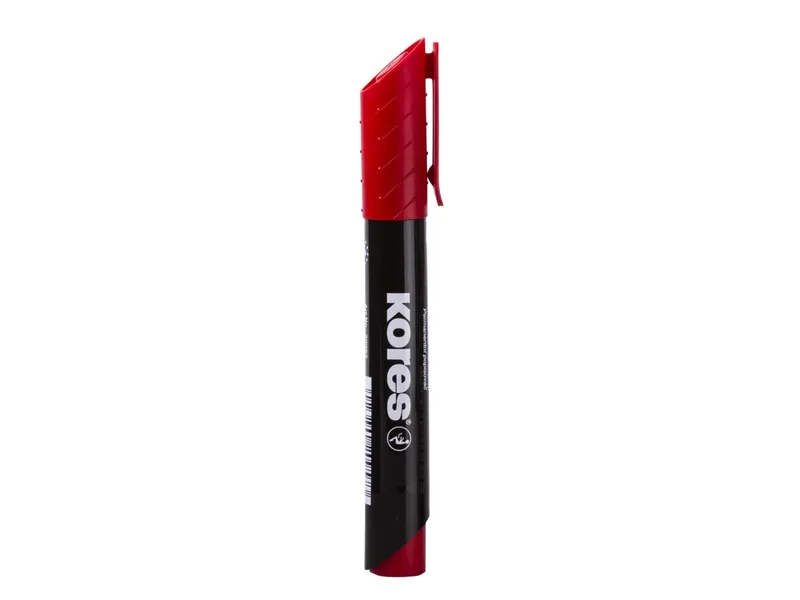 Hlavný obrázok produktu Permanentní popisovač Kores K-Marker XP2 červený, zkosený hrot 3–5 mm