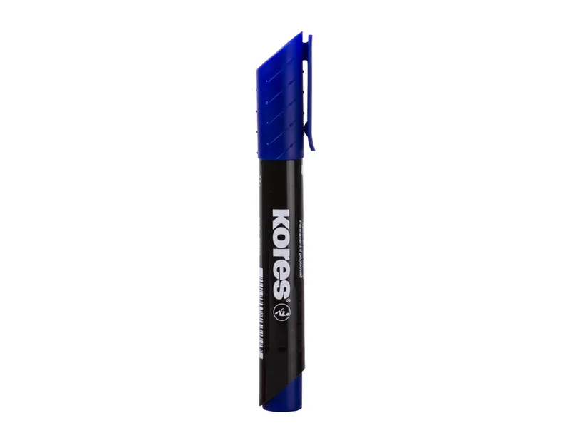 Hlavný obrázok produktu Permanentní popisovač Kores K-Marker XP2 modrý, zkosený hrot 3–5 mm