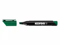 Ďalší obrázok produktu Trvalý popisovač Kores K-Marker XP2 zelený, zrezavělý hrot 3–5 mm