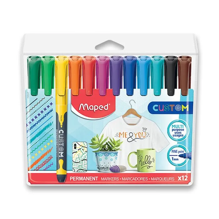 Hlavný obrázok produktu Permanentní popisovač Maped Classic Custom sada 12 barev