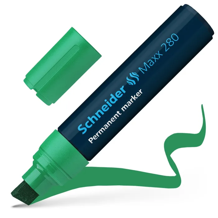 Hlavný obrázok produktu Permanentní popisovač "Maxx 280", zelená, 4-12mm, klínový hrot, SCHNEIDER