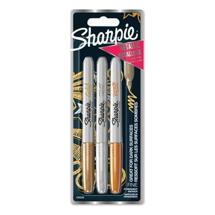 Hlavný obrázok produktu Permanentní popisovač Sharpie Fine sada 3 ks, metalické barvy