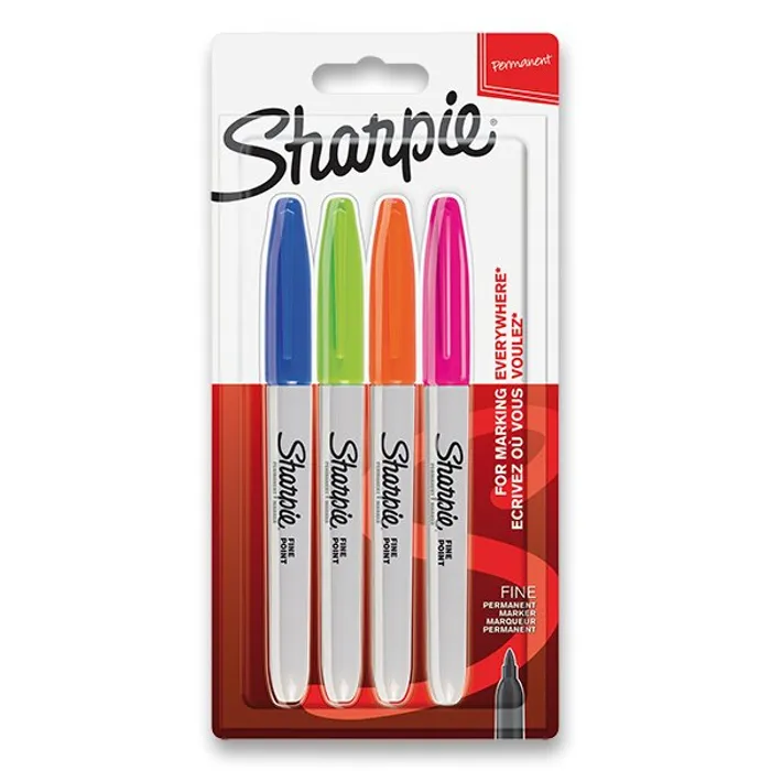 Hlavný obrázok produktu Permanentní popisovač Sharpie Fine sada 4 ks, doplňkové barvy