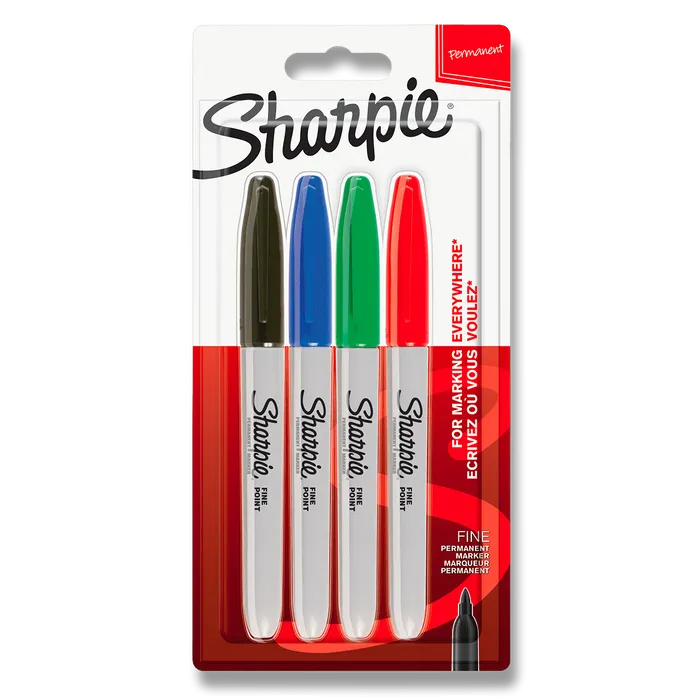 Hlavný obrázok produktu Permanentní popisovač Sharpie Fine sada 4 ks