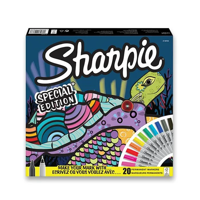 Hlavný obrázok produktu Permanentní popisovač Sharpie Fine + Ultra Fine Tortoise sada 20 ks