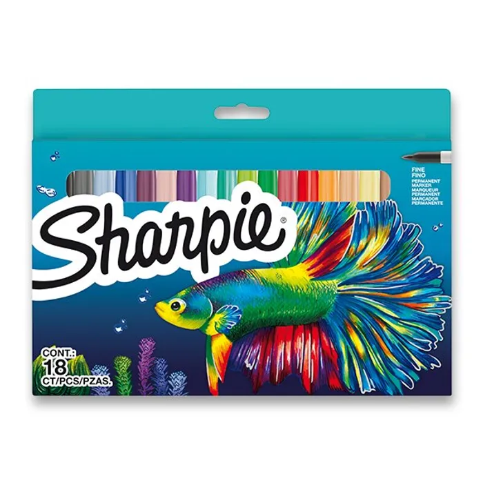 Hlavný obrázok produktu Permanentní popisovač Sharpie Fish sada 18 barev