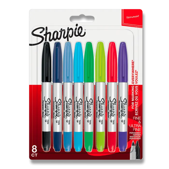 Hlavný obrázok produktu Permanentní popisovač Sharpie Twin Tip sada 8 ks