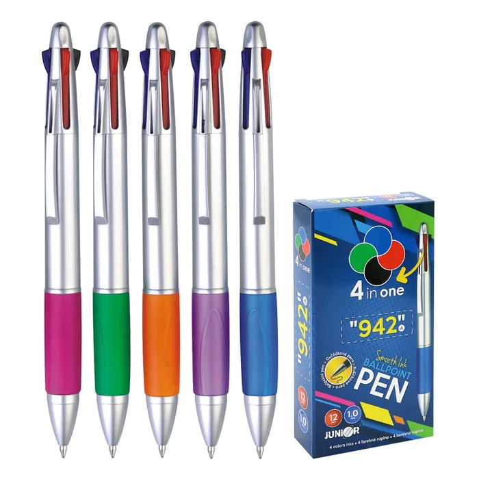 Hlavný obrázok produktu Pero 4-barevné, plastové, barva metalická