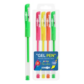 Gélové pero, sada 4 ks, neon