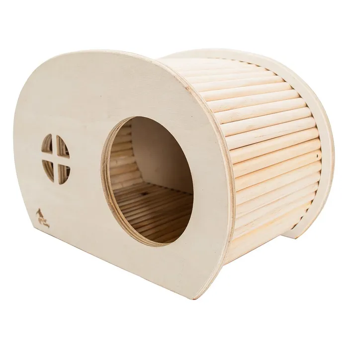 Hlavný obrázok produktu PetBuddy karavan, přírodní domek, 34.5 x 20 x 22 cm, borové dřevo