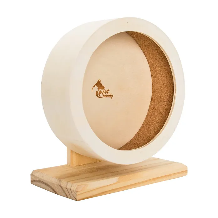 Hlavný obrázok produktu PetBuddy kolotoč, běhací kolo pro křečky, 15 cm, borové dřevo/korek