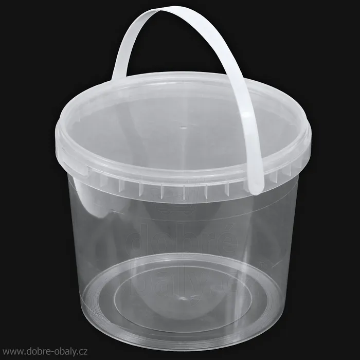 Hlavný obrázok produktu Pevný plastový kbelík / vědro s víkem čiré 3500 ml
