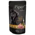 Ďalší obrázok produktu PIPER s kuracími srdiečkami a hnedou ryžou, vrecko pre psov 150 g