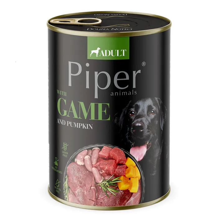 Hlavný obrázok produktu PIPER se zvěřinou a dýní, konzerva pro psy 400g