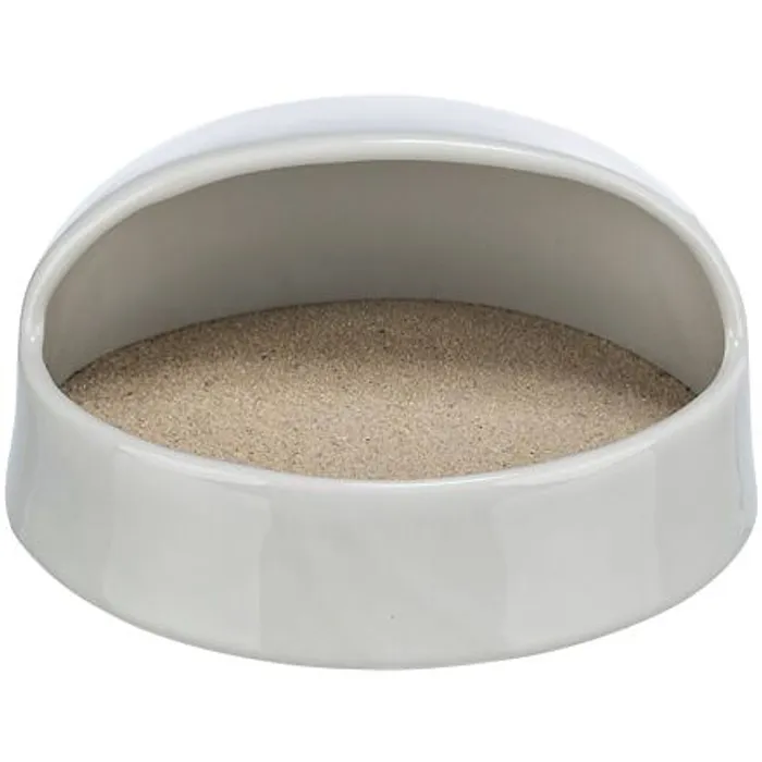 Hlavný obrázok produktu Písková lázeň pro osmáky/křečky, keramika, 20x10x16 cm, šedá