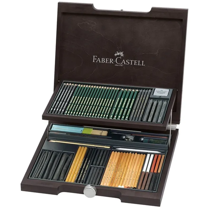 Hlavný obrázok produktu Pitt Monochrome speciální sada, dřevěná kazeta 81ks Faber Castell 112971
