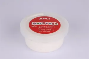 Plastelína, 40 g, APLI, "Fun Dough", biela
