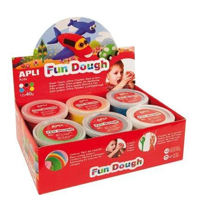 Hlavný obrázok produktu Plastelína, 480 g , APLI, základní barvy, "Fun Dough" displej