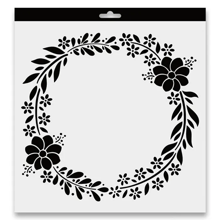 Hlavný obrázok produktu Plastová šablona Aladine - květinový věnec 28 x 28 cm