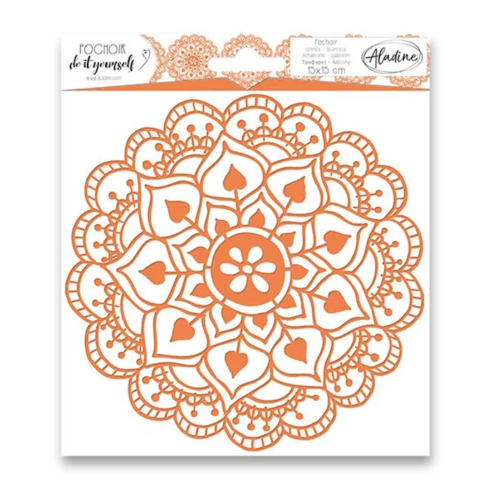 Hlavný obrázok produktu Plastová šablona AladinE - Mandala 15 x 15 cm