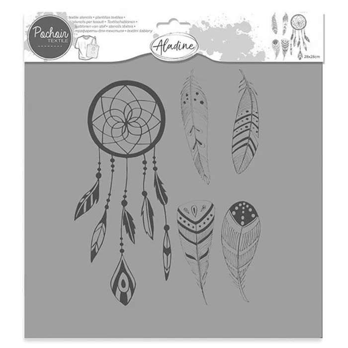 Hlavný obrázok produktu Plastová šablona AladinE - Peříčka 28 x 28 cm