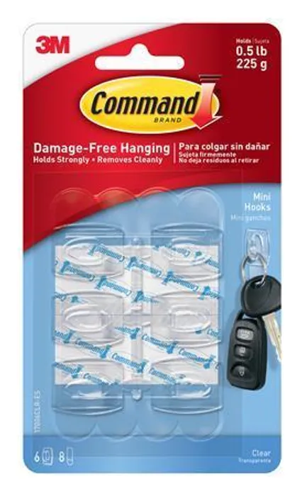 Hlavný obrázok produktu Plastové háčky "Command", transparentní, mini, 3M