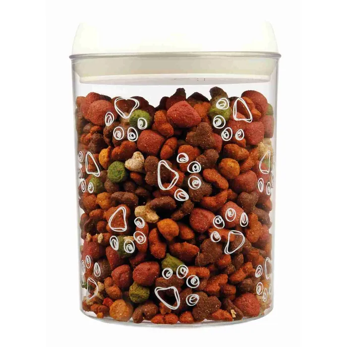 Hlavný obrázok produktu Plastový zásobník na krmivo a pamlsky 1,5 l / o 12 × 17,5 cm transparentní