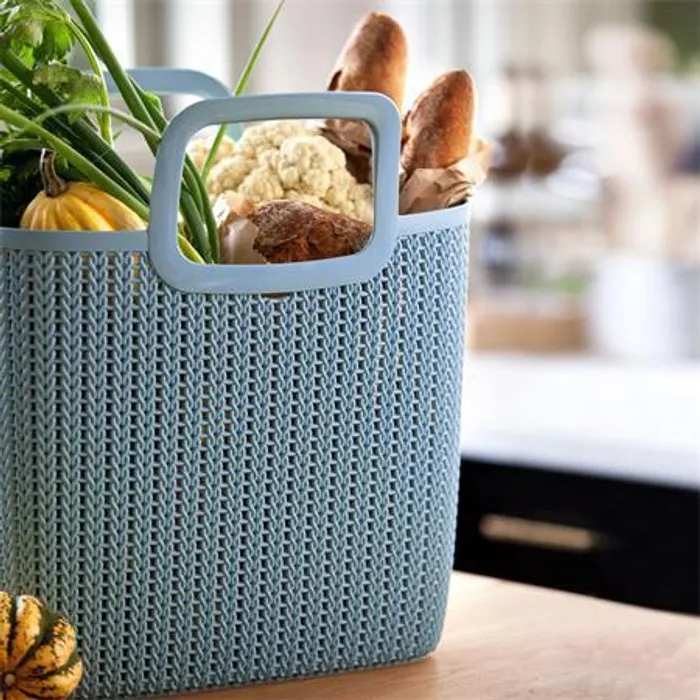 Hlavný obrázok produktu Pletená taška Knit, světle modrá, 25 l, plast, CURVER